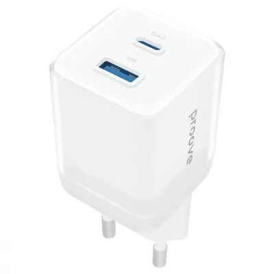 Зарядний Пристрій Proove Pure GaN Plus 30W (Type-C + USB) (WCPU30111202) white