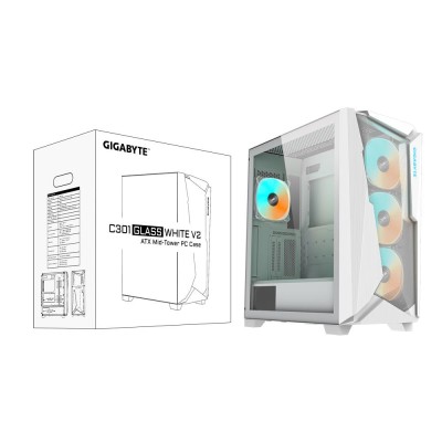 Корпус ATX W/O PSU C301GW V2 WHITE GIGABYTE
