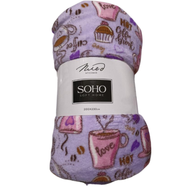 Текстиль для дому SOHO Плед 200*230 см Coffee mood (тонкий)
