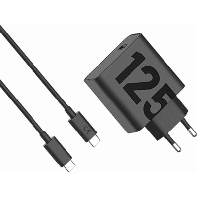 Зарядний пристрій MOTOROLA 125W GaN USB + кабель 1m (PG38C06280) чорний