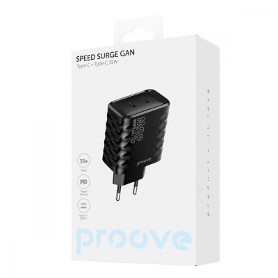 Зарядний Пристрій Proove Speed Surge Gan 35W (Type-C + Type-C) (WCSS30020002) White