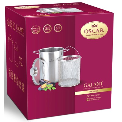 Каструля OSCAR GALANT для спаржі 16 см з кришкою (OSR-2004-16 ASP)