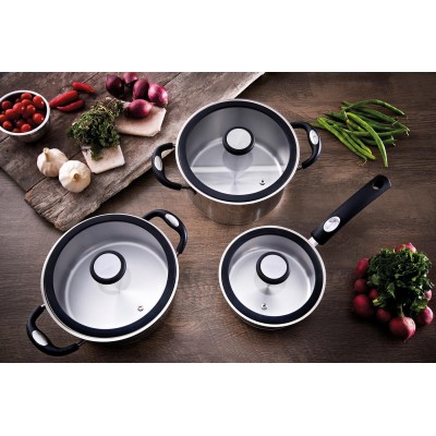 Каструля TRAMONTINA Solar silicone нерж. каструля 4,5л (діам 20см) висока (62125/203)