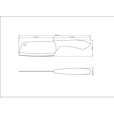 Ніж TRAMONTINA AFFILATA топірець 127 мм інд.блістер (23658/105)