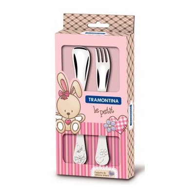 Столові прилади TRAMONTINA BABY Le Petit pink /X2 пр. (66973/015)