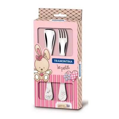 Столові прилади TRAMONTINA BABY Le Petit pink /X2 пр. (66973/015)