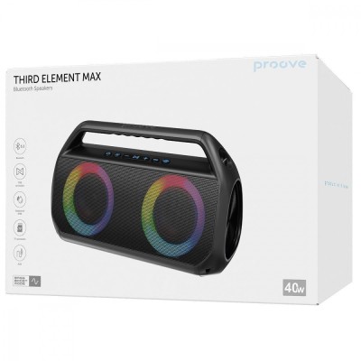 Портативна Акустика Proove Third Element Max 40W (PSTE40000001) Black