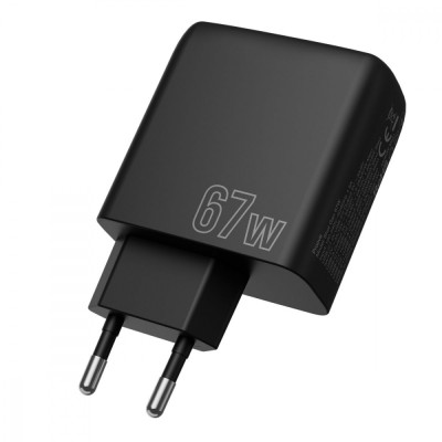 Зарядний Пристрій Proove Shot GaN 67W (2Type-C + USB) (WCSG67120001) Black