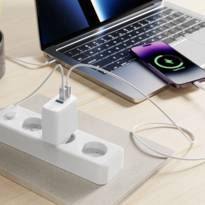 Зарядний Пристрій Proove Shot GaN 67W (2Type-C + USB) (WCSG67120002) White