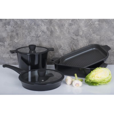 Каструля RINGEL Zitrone Black 24x16.2 см (5.8л) з кришкою (RG-2108-24/2 BL) Каструля RINGEL Zitrone Black 24x16.2 см (5.8л) з кришкою (RG-2108-24/2 BL)