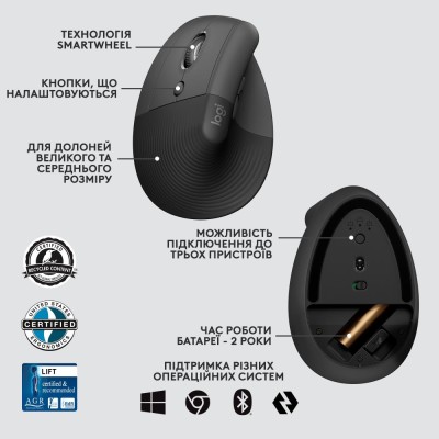 Маніпулятор миша бездротова LOGITECH MX Anywhere 3S Bluetooth Mouse - GRAPHITE - B2B (910-006958)