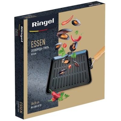 Сковорода RINGEL Essen сковорода-гриль 28 см б/кришки (RG-2308-28*28) Сковорода RINGEL Essen сковорода-гриль 28 см б/кришки (RG-2308-28*28)
