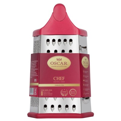 Кух.прилад OSCAR Chef тертка 6-стороння 23 см (OSR-5005-23/6) Кух.прилад OSCAR Chef тертка 6-стороння 23 см (OSR-5005-23/6)