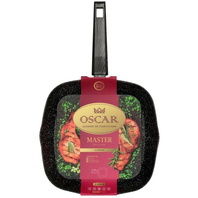 Сковорода OSCAR MASTER гриль 28 см б/кришки (OSR-8102-28)