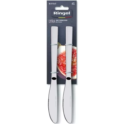 Столові прилади RINGEL Lyra Набір столових ножів 4 шт. на блістері (RG-3110-4/1)