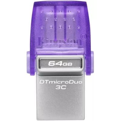 Флеш-пам'ять USB Kingston DT microDuo 3C 64GB USB-A+USB-C (DTDUO3CG3/64GB)