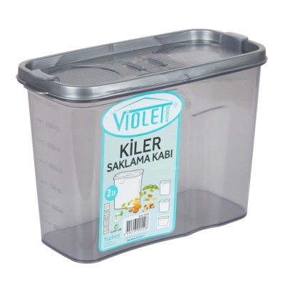 контейнер пл. VIOLET HOUSE 0552 Transparent Black д/сипучих 2 л (0552 Transparent Black)