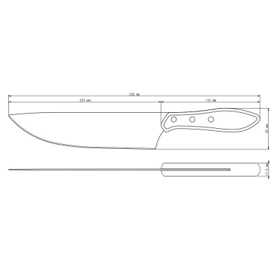 Ніж TRAMONTINA Barbecue POLYWOOD д/м'яса 203мм(сам.шир) (чер.дер) інд.уп (21191/178) Ніж TRAMONTINA Barbecue POLYWOOD д/м'яса 203мм(сам.шир) (чер.дер) інд.уп (21191/178)