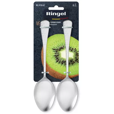 Столові прилади RINGEL Vega Набір столових ложок 6 шт. на бліст. (RG-3118-6/2)