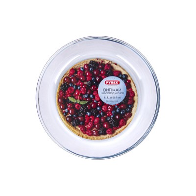 Форма с/к PYREX B&E форма скл.кругл д/пирога 26см (2.1л) sticker (828B000/B040)