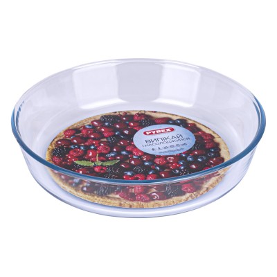 Форма с/к PYREX B&E форма скл.кругл д/пирога 26см (2.1л) sticker (828B000/B040)