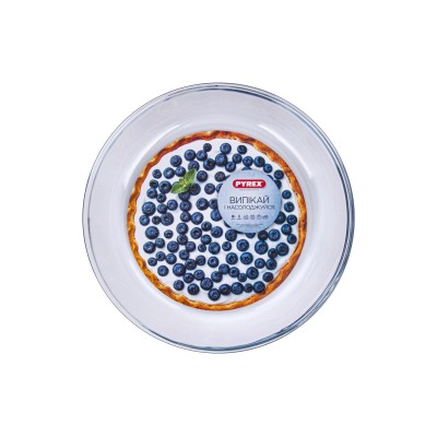 Форма с/к PYREX B&E форма скл.кругл д/пирога 26см (2.1л) sticker (828B000/B040)