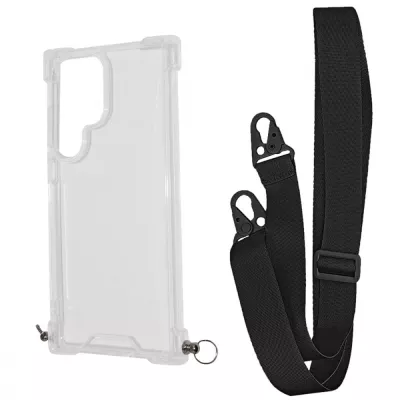 Чохол WAVE Clear Case with Strap Samsung Galaxy S23 Ultra black