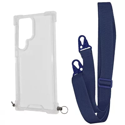 Чохол WAVE Clear Case with Strap Samsung Galaxy S23 Ultra midnight blue
