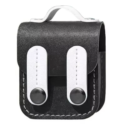 Шкіряний футляр Briefcase для навушників AirPods 1/2 Black / White