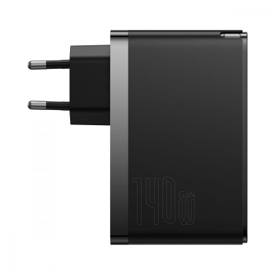 Зарядний Пристрій Baseus GaN5 Pro 140W 2 x Type-C + USB + Кабель Type-C - Type-C (CCGP100201) black