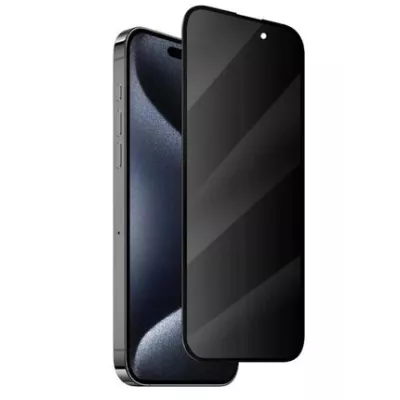 Захисне скло iPhone 16 Pro Max Privacy 5D (full glue) (тех.пак) Black