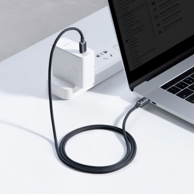 Кабель Baseus Crystal Shine Series Fast Charging Data USB кабель Type-C To Type-C 100W 1.2m (CAJY000605) Purple