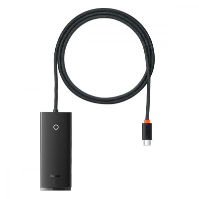 USB-хаб Baseus Lite Series 4-Port Type-C HUB Adapter (Type-C To USB 3.0*4 ) 1m (WKQX030401) Black