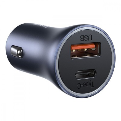 АЗП Baseus Golden Contactor Pro 40W USB + Type-C + Cable Type-C 5A (1m) (TZCCJD-0G) (Dark Gray)