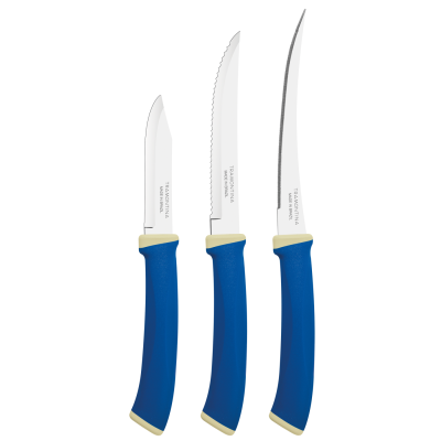 Набори ножів TRAMONTINA FELICE blue н-р ножей 3пр (стейк,томат,овоч) (23499/177)