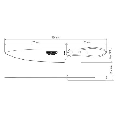 Ніж TRAMONTINA Barbecue POLYWOOD д/м'яса 203мм (шир.) (чер.дер)інд.уп (21189/178) Ніж TRAMONTINA Barbecue POLYWOOD д/м'яса 203мм (шир.) (чер.дер)інд.уп (21189/178)