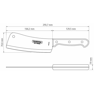 Ніж TRAMONTINA POLYWOOD Різак /15 см кухарський (чер.дер) інд.уп (21134/176)
