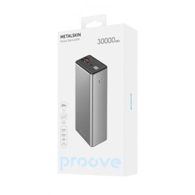 Портативна батарея Proove 30000mAh 65W Metalskin (PBM365210004) Gray