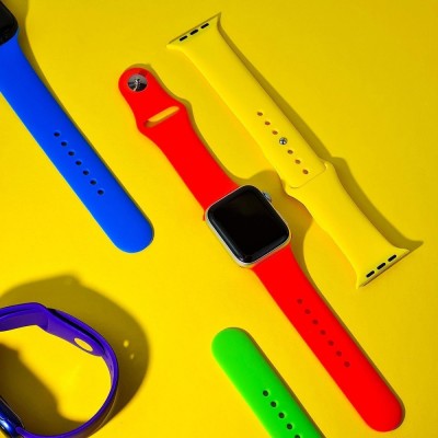 Ремінець Apple Watch Sport Band 42/44/45/46/49 mm (S/M & M/L) 3pcs red