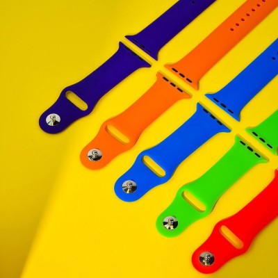 Ремінець Apple Watch Sport Band 42/44/45/46/49 mm (S/M & M/L) 3pcs red