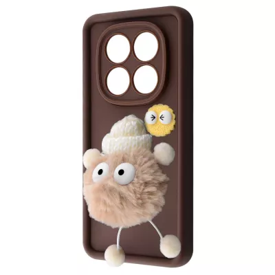 Чохол Pretty Things Case Xiaomi Redmi Note 14 Pro 4G brown/fluffy white