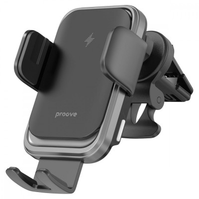 Автомобільний тримач З бездротовою зарядкою Proove Nitro Charge 15W (WHNC15002001) dark gray