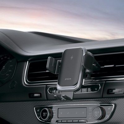 Автомобільний тримач З бездротовою зарядкою Proove Nitro Charge 15W (WHNC15002001) dark gray