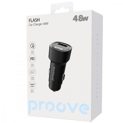 АЗП Proove Flash 48W (Type-C + USB) (CCFL48111201) Black