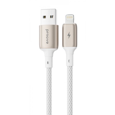 Кабель Proove Dense Metal Lightning 2.4A (1m) (CCDM20001102) White