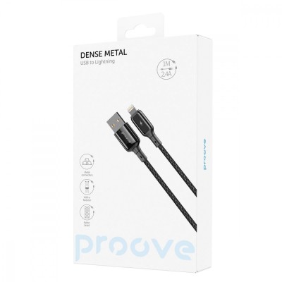 Кабель Proove Dense Metal Lightning 2.4A (1m) (CCDM20001102) White