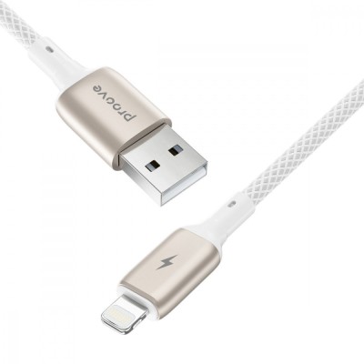 Кабель Proove Dense Metal Lightning 2.4A (1m) (CCDM20001102) White