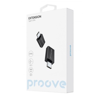 Переходник OTG Proove Extension USB to Type-C (HBEX00101001) Black