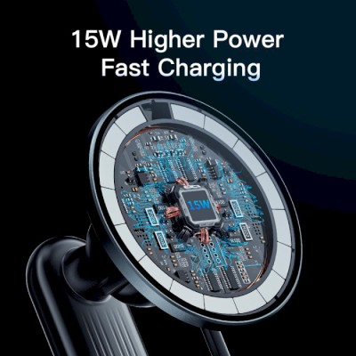 Автомобільний тримач ESSAGER Arpege 15W Magnetic Wirless Car Charger with Phone Holder Function (Rotate Version) (EZJCX-GY01B-Z)
