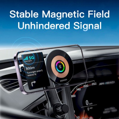 Автомобільний тримач ESSAGER Arpege 15W Magnetic Wirless Car Charger with Phone Holder Function (Rotate Version) (EZJCX-GY01B-Z)